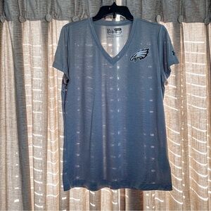 Under Armour Philadelphia Eagles Short Sleeve Dri Fit V Neck Tee Shirt Medium